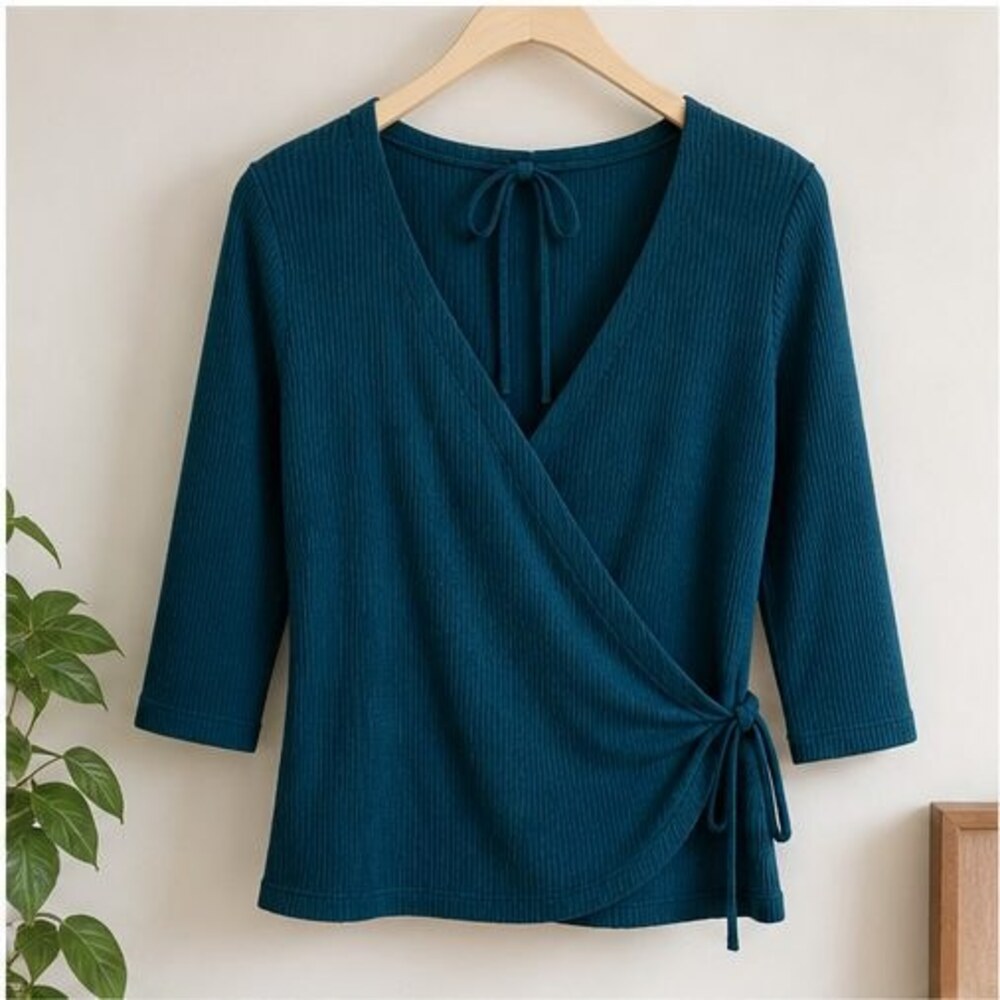 Teal Smocked Top